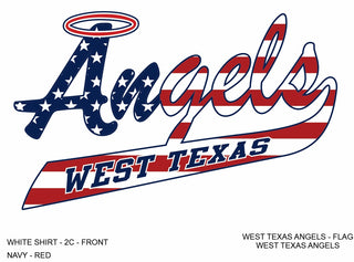 West Texas Angels - Flag on White