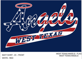 West Texas Angels - Flag on Navy