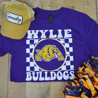 Wylie Bulldogs - Checkered T-Shirt