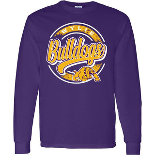 Wylie Bulldogs - Circle Script Long Sleeve T-Shirt