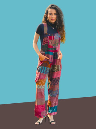 Floral Patchwork Overalls