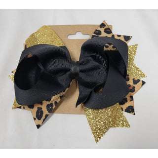 Black and Metallic Gold Bows