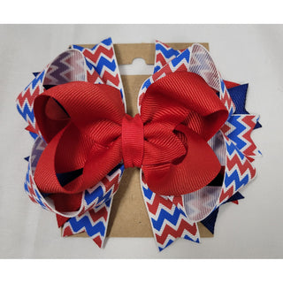 Red and Blue/Navy Bows