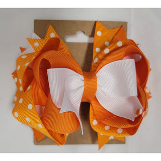 Orange and White Bows