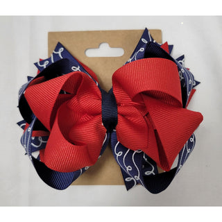 Red and Blue/Navy Bows