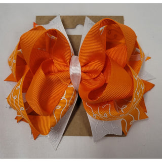 Orange and White Bows