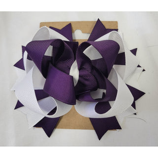 Purple and White Bows