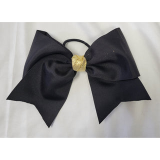 Black and Metallic Gold Bows