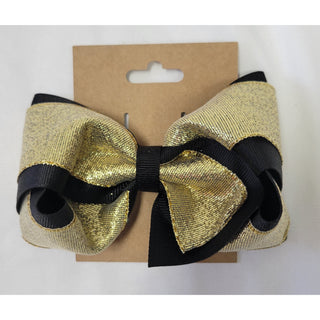 Black and Metallic Gold Bows