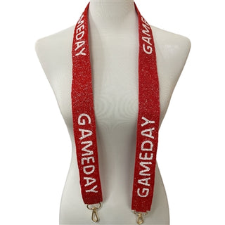 Game Day Seed Bead Bag Strap