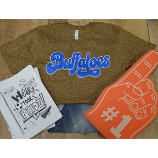 Alcorta Buffaloes -  Script with Animal Print T-Shirt