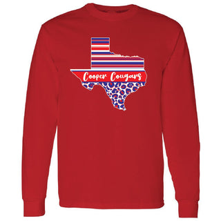 Cooper Cougars - Texas Serape Long Sleeve T-Shirt