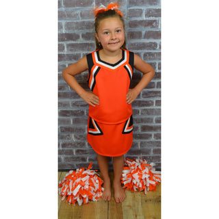 Orange, Black & White Cheer Suit