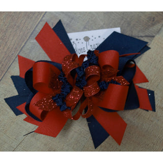 Red & Blue/Navy Bows