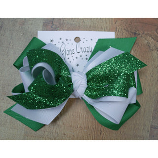 Green & White Bows