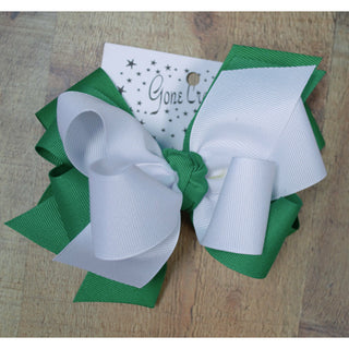 Green & White Bows