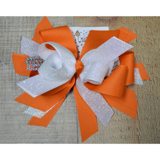 Orange & White Bows