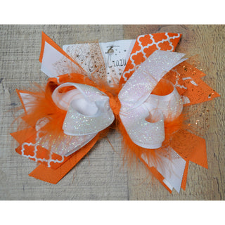 Orange & White Bows