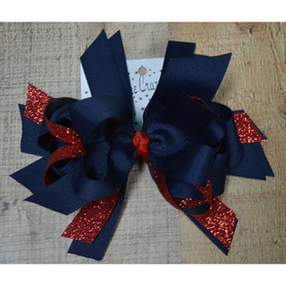 Red & Blue/Navy Bows