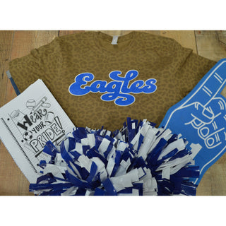 TLCA Eagles - Script with Animal Print T-Shirt