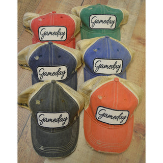 Game Day Distressed Mesh Cap
