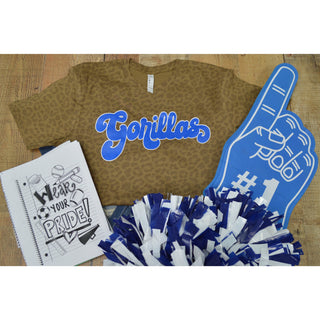 Trent Gorillas - Script with Animal Print T-Shirt