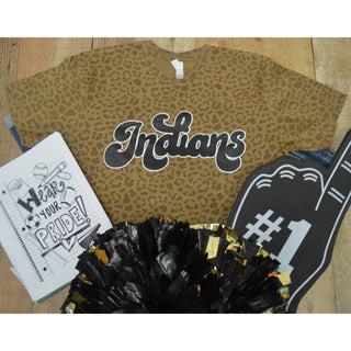 Haskell Indians - Script with Animal Print T-Shirt