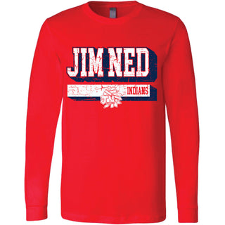 Jim Ned Indians - Shadow Stripe Long Sleeve T-Shirt