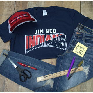 Jim Ned Indians - Split T-Shirt