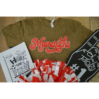 Eastland Mavericks - Script with Animal Print T-Shirt