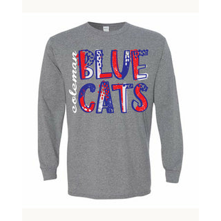 Coleman Bluecats - Splatter Long Sleeve T-Shirt