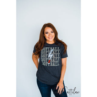 Softball Repeat Bat Lightning Bolt Tee
