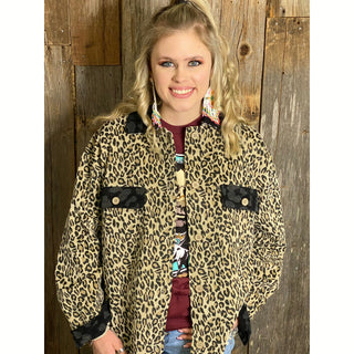 Isabella Animal Print Corduroy Jacket