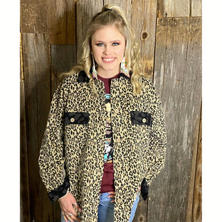 Isabella Animal Print Corduroy Jacket